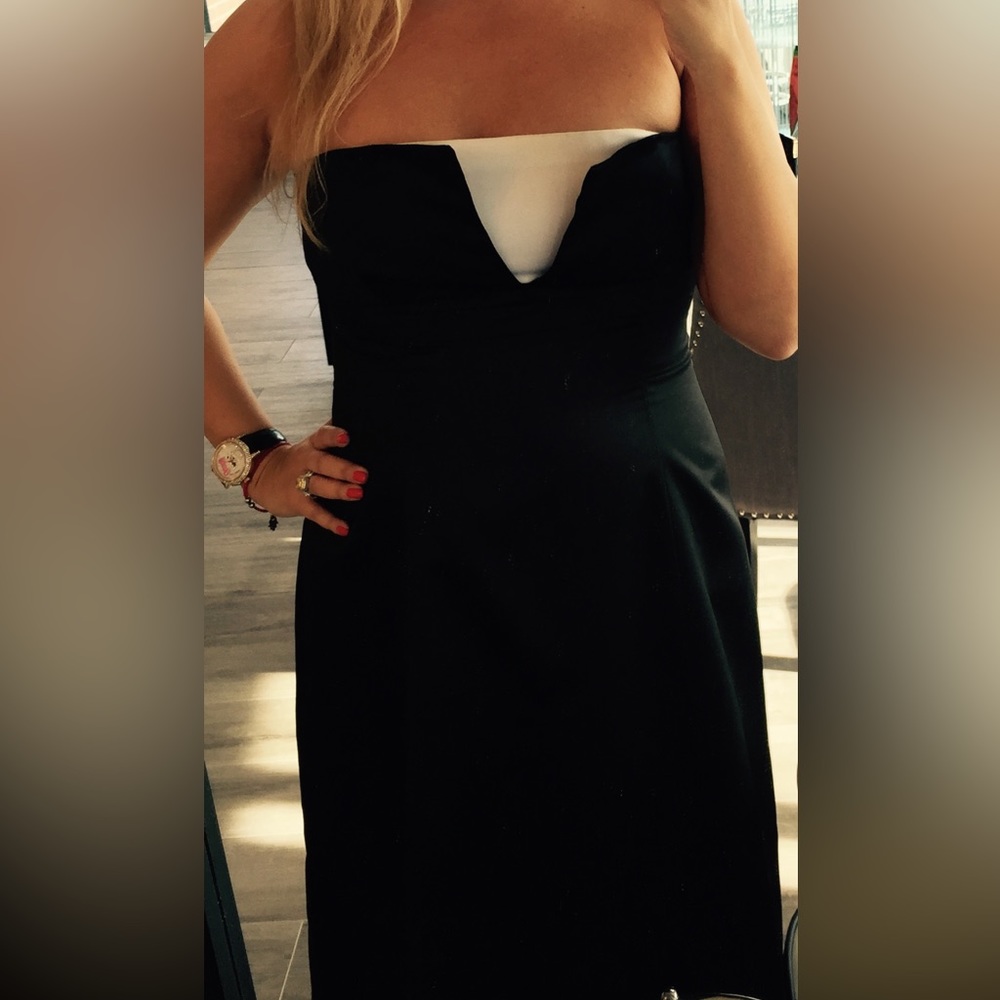 Size XL Black Long formal dress cocktail size 16 by Melanie Lyne. Strapless